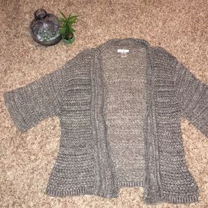 dressbarn 14/16 (1X) Half-Sleeve Gray Cardigan
